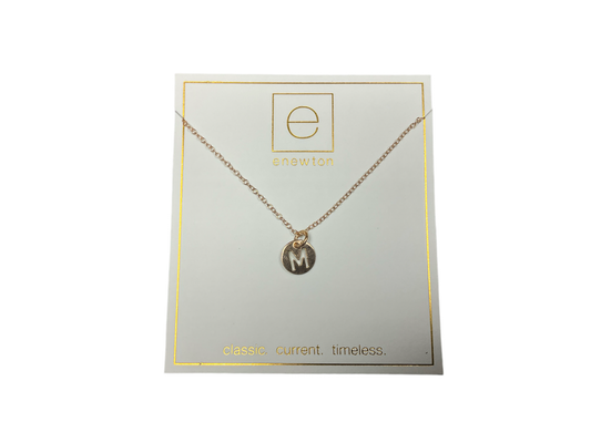 "16" Gold Necklace Respect Small Disc - M