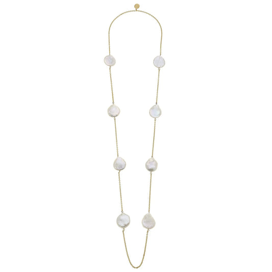 Coin Pearl Layering Necklace