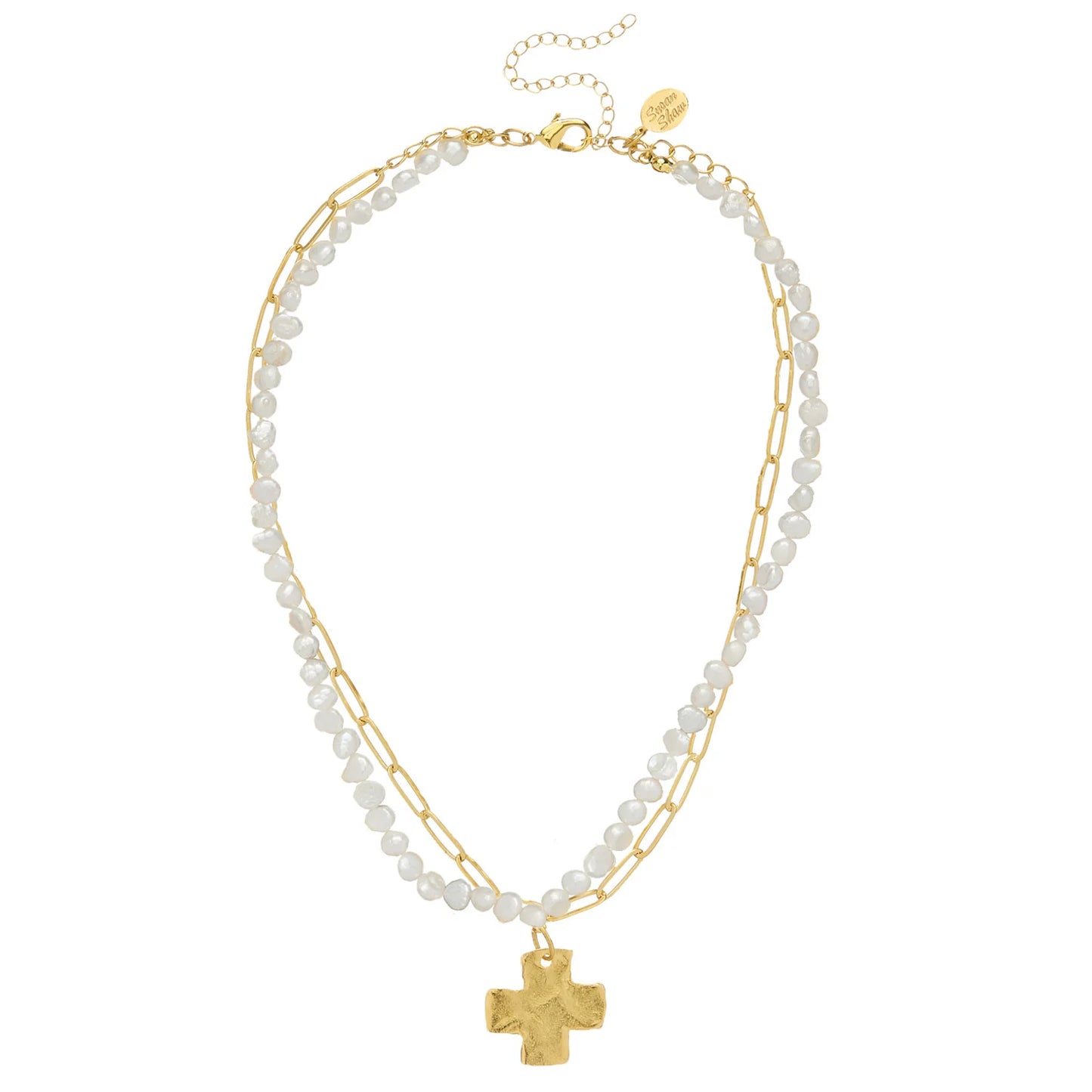 Piper Paperclip Necklace With Cross