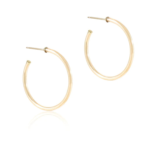 Round Gold 1.25 Post Hoop 2mm
