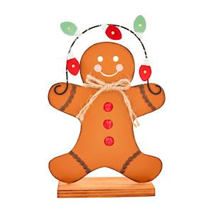 SM TIN GINGERBREAD SITTER