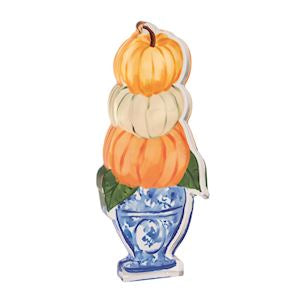 Three Pumpkins Pumpkin Topiary Acrylic Sitter 198981083362