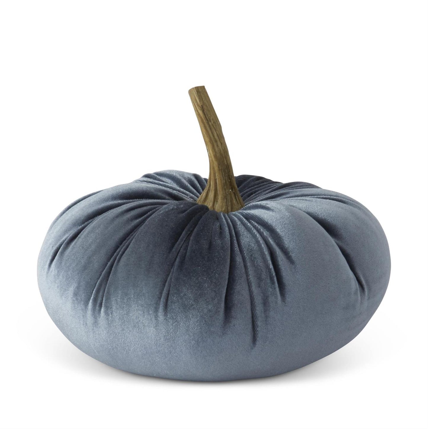 6.25 Inch Blue Velvet Pumpkin