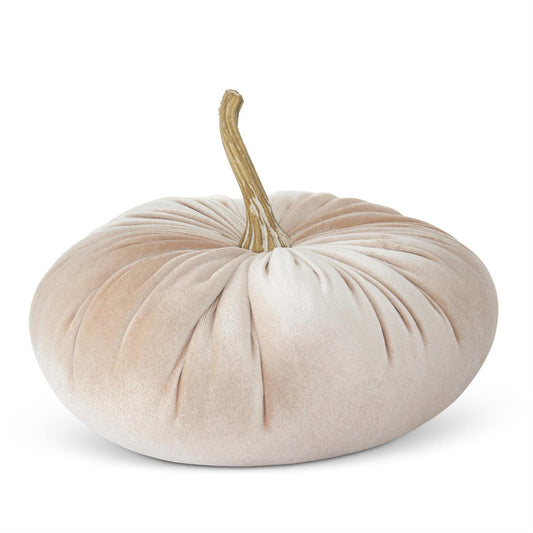 6.25 Inch Cream Velvet Pumpkin