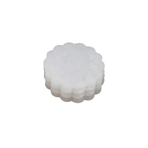 White Scallop Resin Coaster