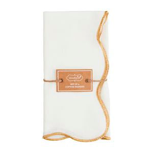 Gold Scallop Cloth Napkins