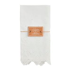 White Eyelet Napkin Set