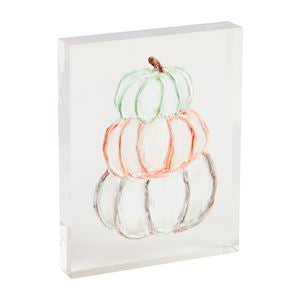 STACK ACRYLIC PUMPKIN PLAQUE