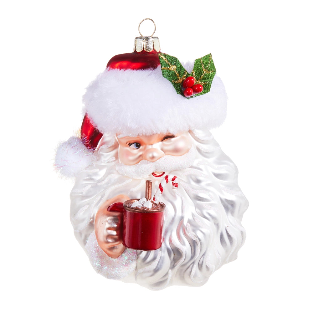 Raz Imports Santa Drinking Cocoa Ornament - Thumbnail 3