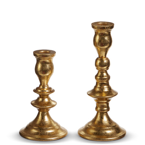 8.75" Large Gold Taper Candle Sticks