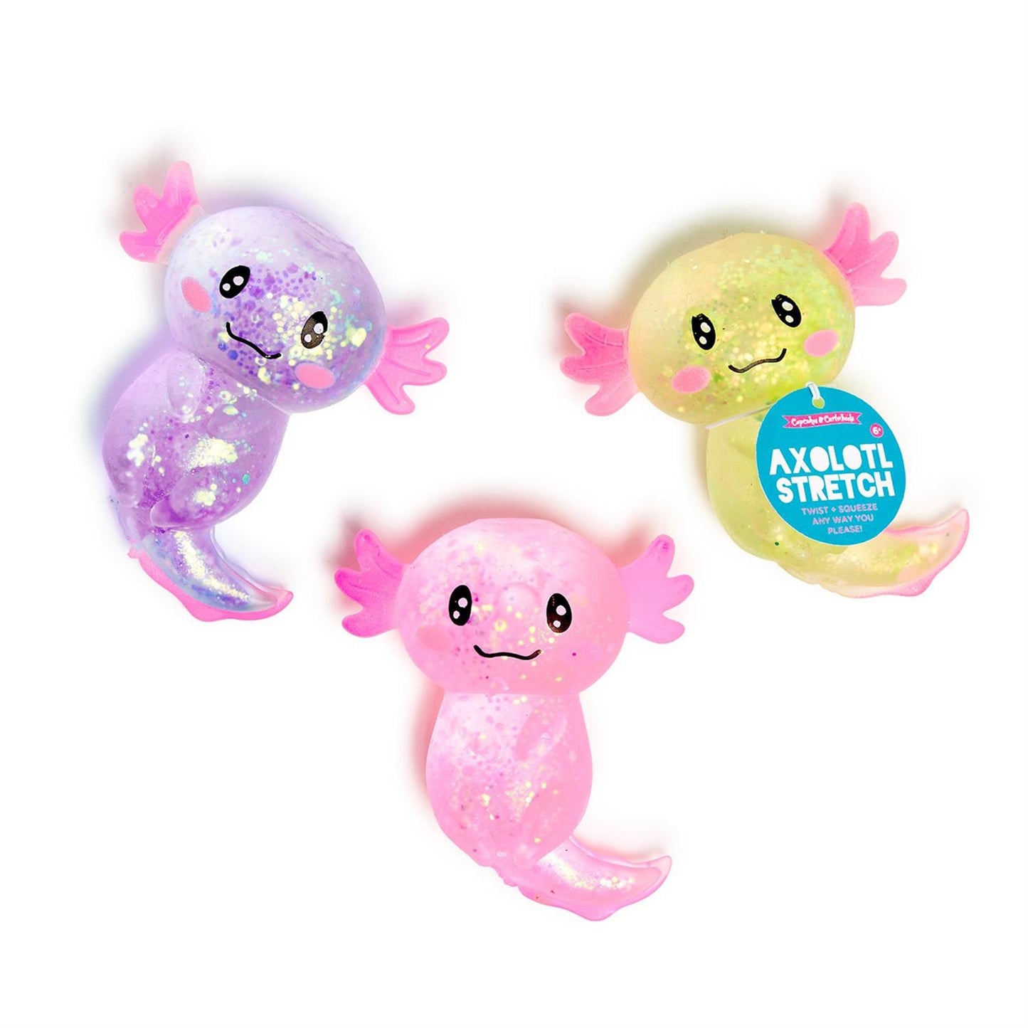 Squishy Glitter Axolotl Toy