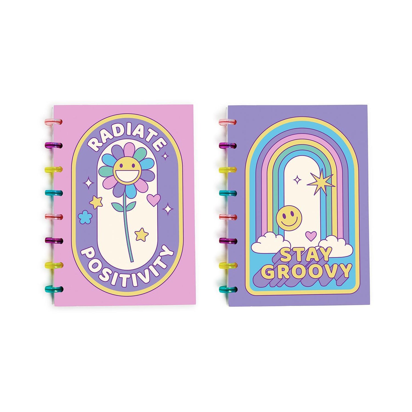Groovy Rainbow Spiral Notebook