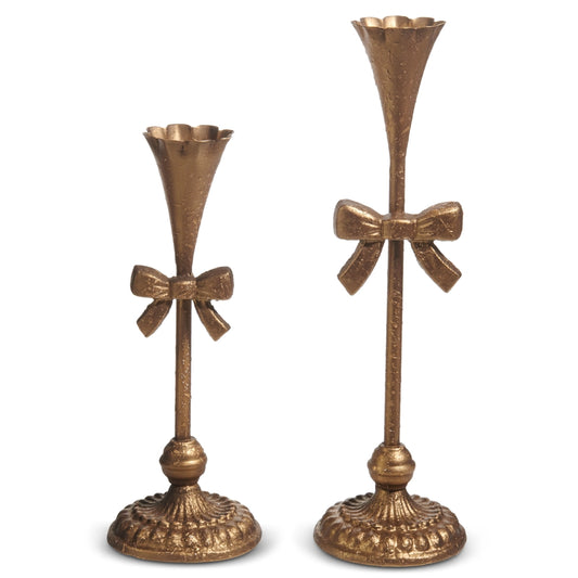 13" Bow Candlesticks