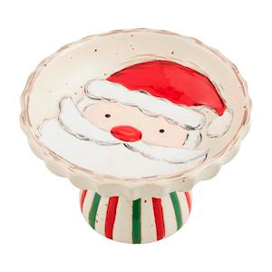 SANTA FARM PEDESTAL CANDY DISH