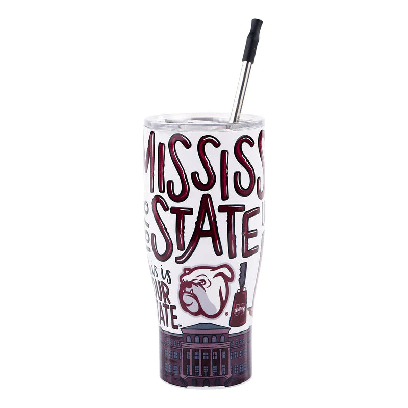 Mississippi State Icon Metal Tumbler