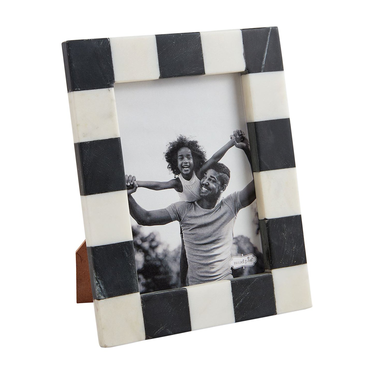 Large Black & White Check Frame