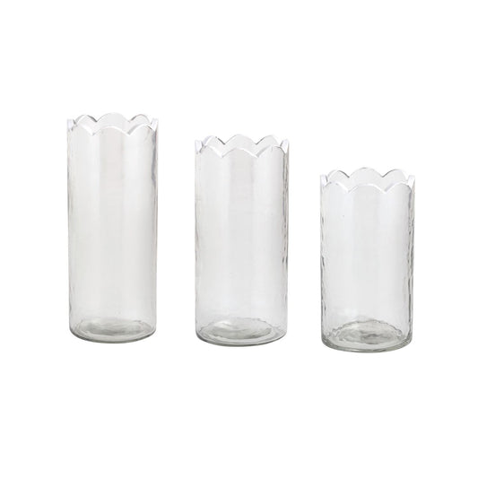 Scalloped Glass Bud Vase