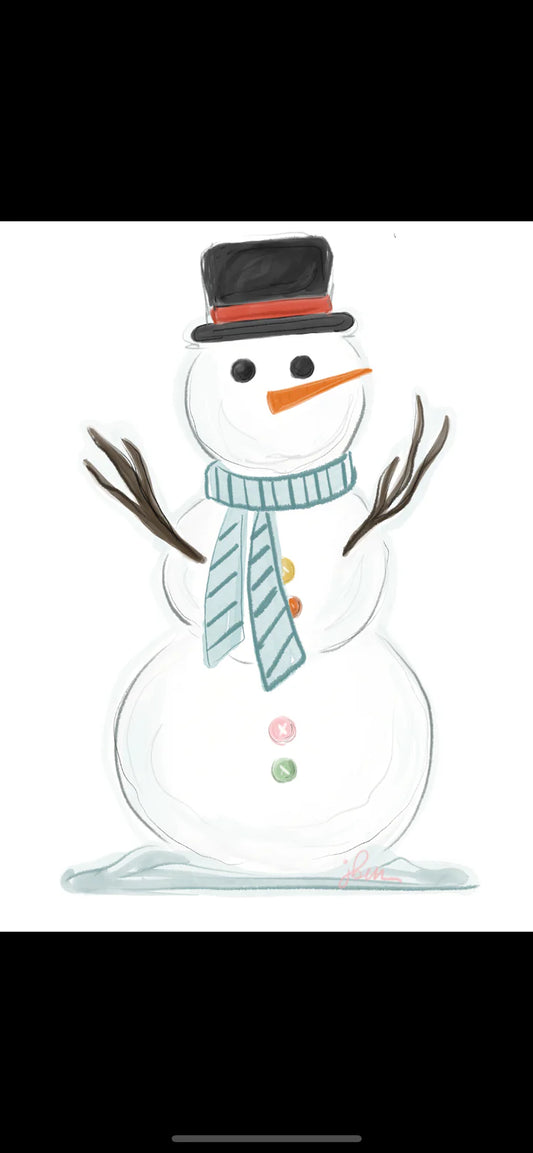 Snowman Doorhanger without Bow