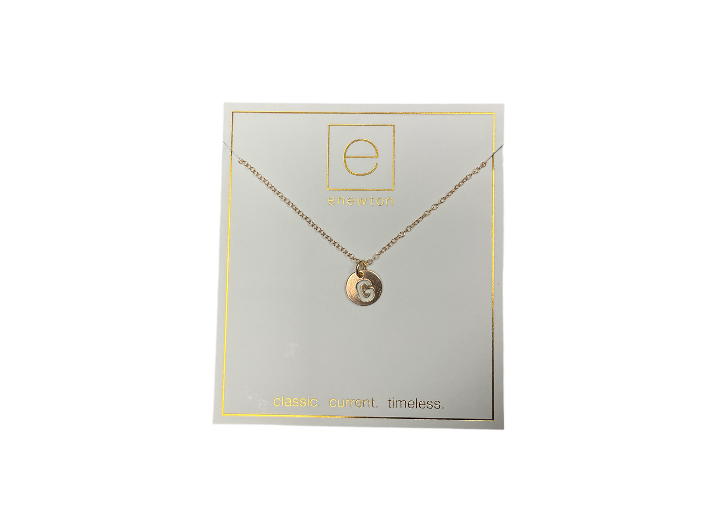 "16" Gold Necklace Respect Small Disc - G