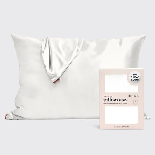 satin pillowcase - standard ivory