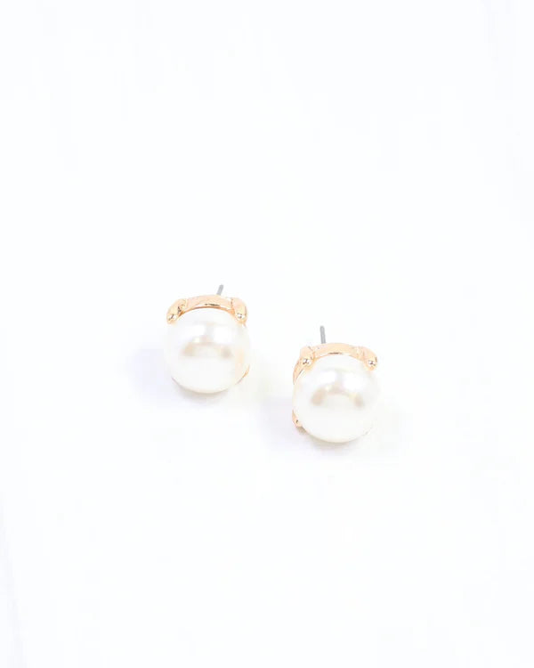 Cienna Pearl Stud Earring Cream