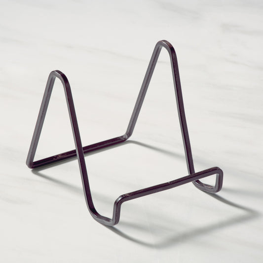 6" Mahogany Metal Wire Stand
