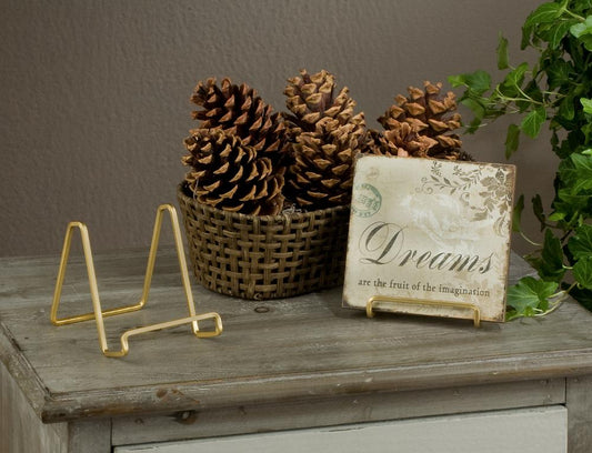 4" Gold Square Wire Stand (medium)