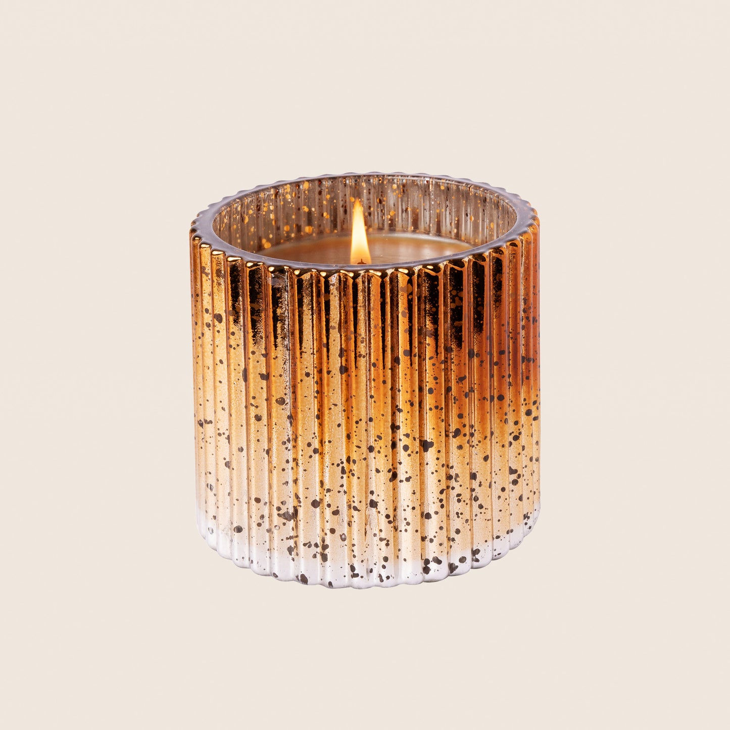 Cinnamon Cider Metallic Ribbed Candle