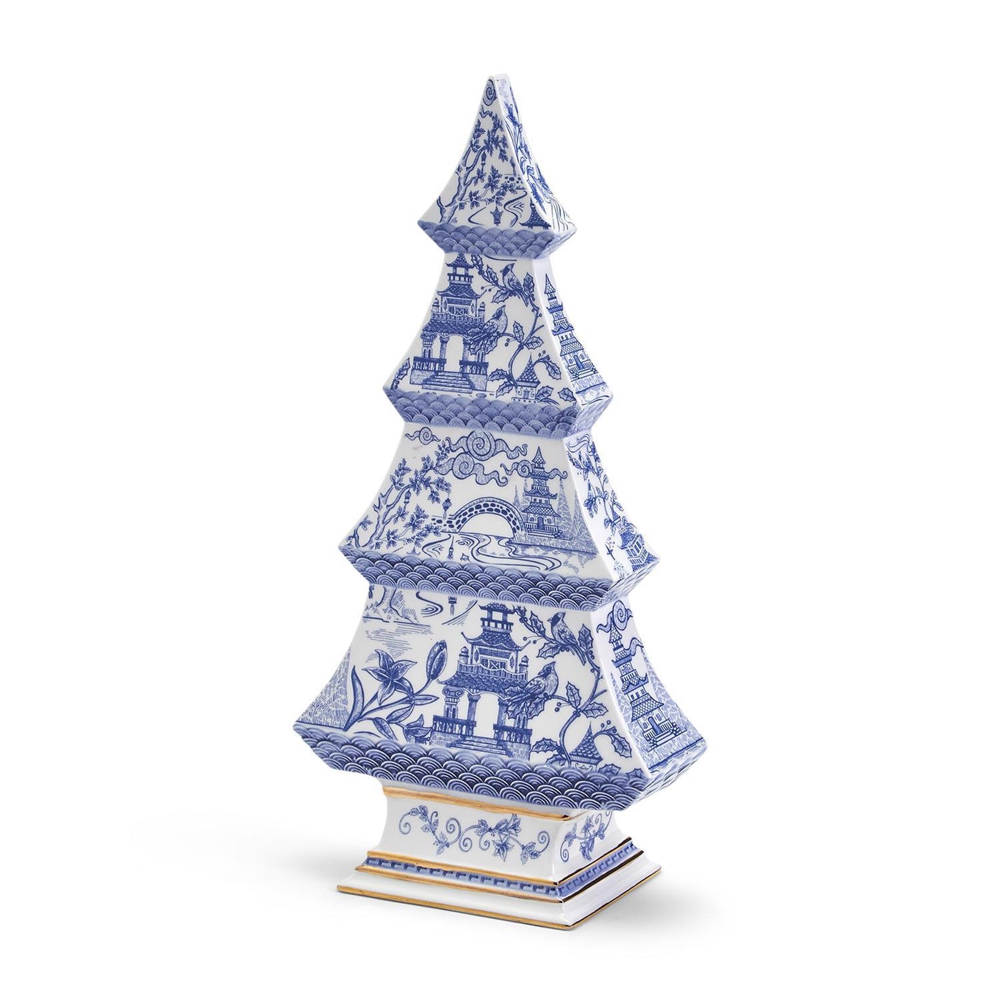 CHINOISERIE CHIC - BLUE AND WHITE CHRISTMAS TREE