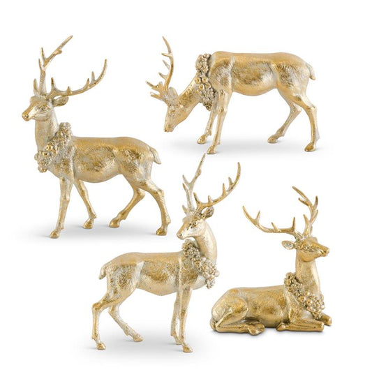 Assorted Antique Gold Resin Deer