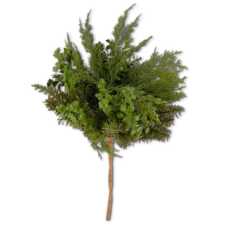 20 Inch Real Touch Boxwood & Mixed Pine Bush
