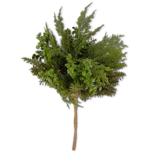 20 Inch Real Touch Boxwood & Mixed Pine Bush