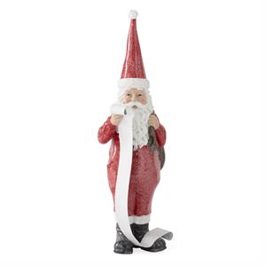 Red Glittered Resin Santas
