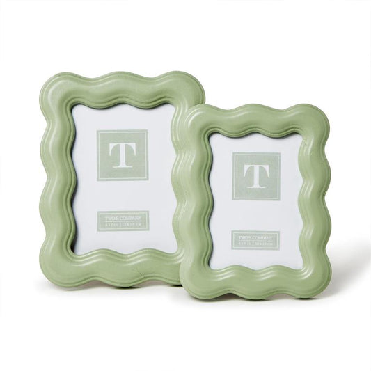 Wavy Wood Photo Frame - Garden View
