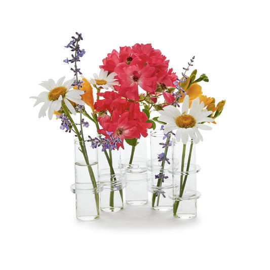 Set of 5 Hinged Tube Flower Vases