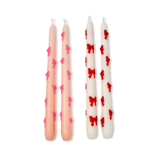 Bow Taper Candle - Gift Box Set of 2