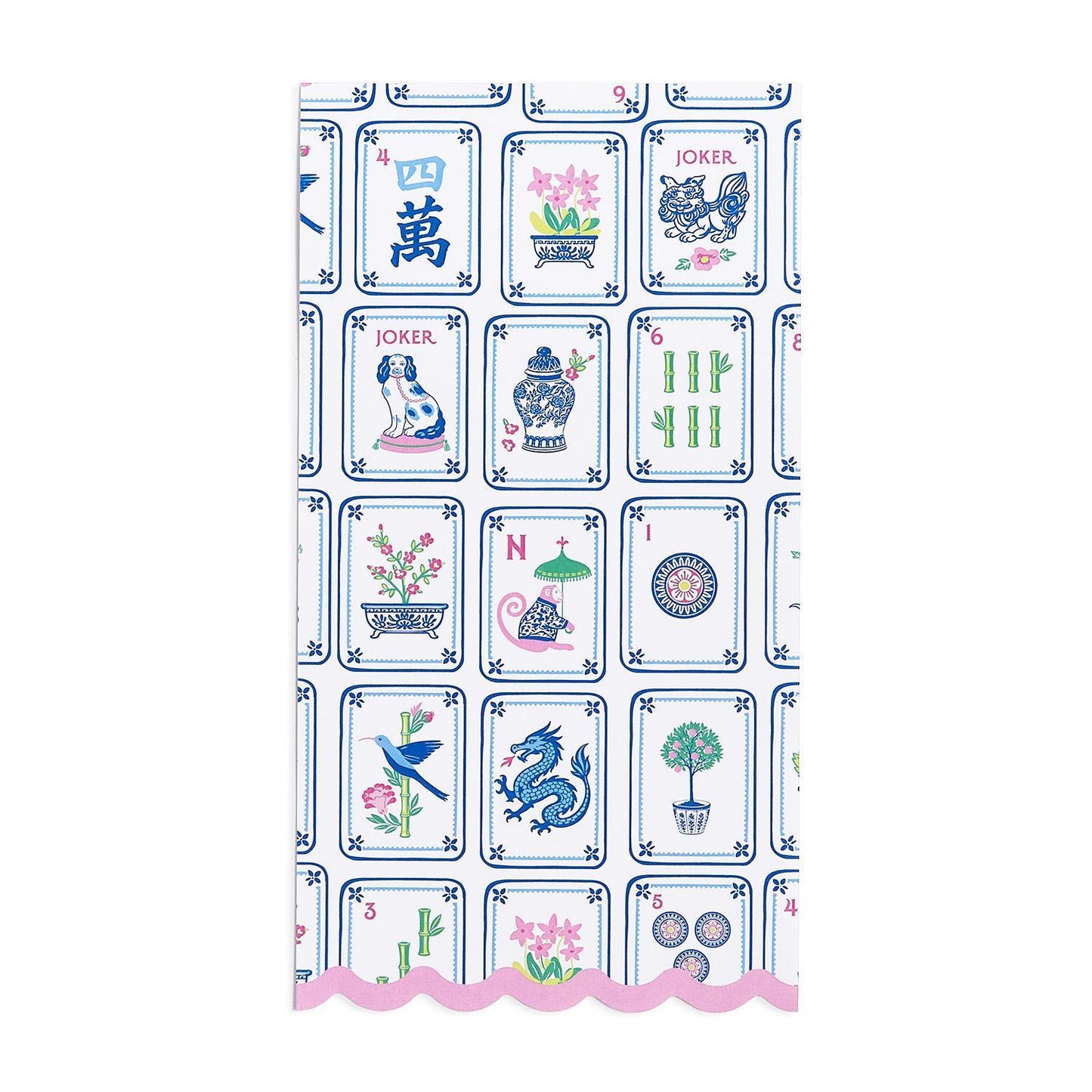 Mahjong 3-Ply Scalloped Edge Paper Napkin Dinner / Guest Towel Pack