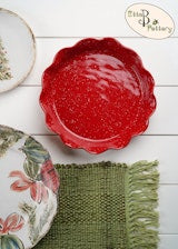 Red Pie Dish - Christmas Red