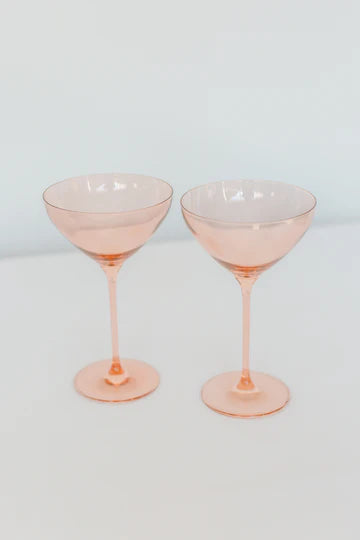 Martini Glass Set/2-Blush Pink