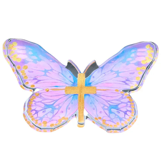 “Pink Cross Butterfly” Acrylic Shelfie