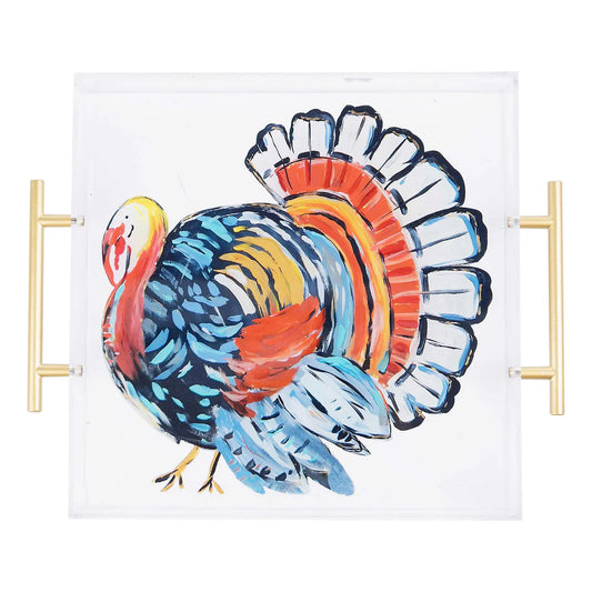 Colorful Turkey Acrylic Tray