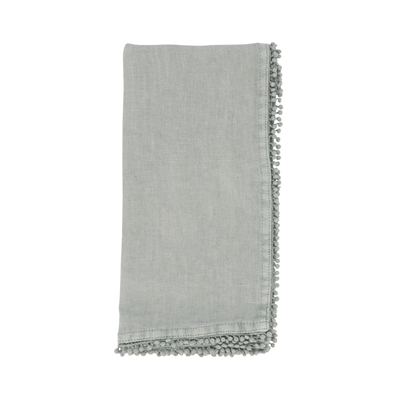PomPom Design Napkin-Blue/Grey