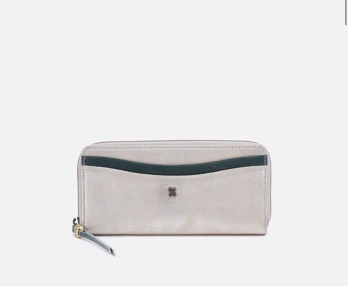 Nila Large Zip Around-Silver