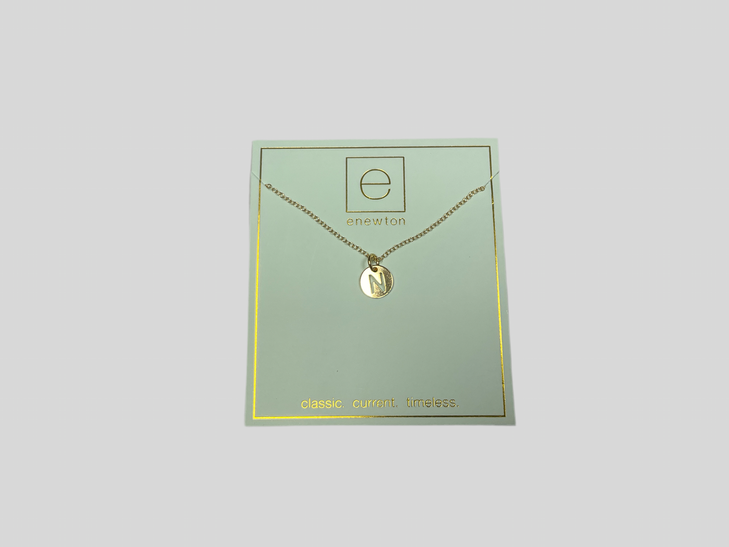 "16" Gold Necklace Respect Small Disc - N