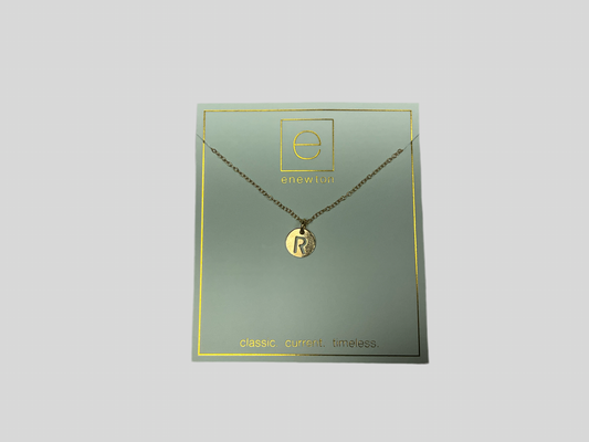 "16" Gold Necklace Respect Small Disc - R