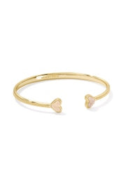 Framed Ari Heart Cuff Bracelet Gold Iridescent Drusy