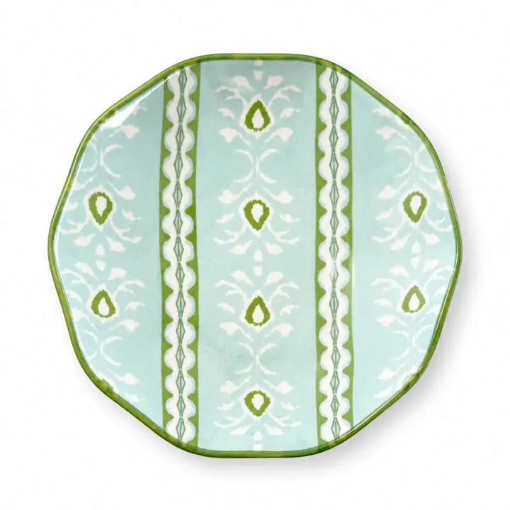 Rosemary Stripe Blue Ceramic Ring Dish