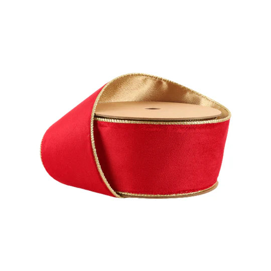 2 1/2" Reversible Classic Velvet Red/Gold
