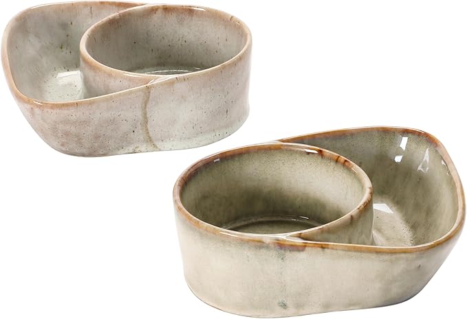 Stoneware Cracker & Soup Bowl, Reactive Glaze, 2 Colors