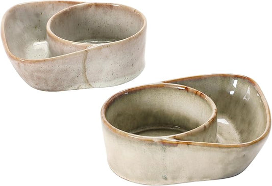 Stoneware Cracker & Soup Bowl, Reactive Glaze, 2 Colors